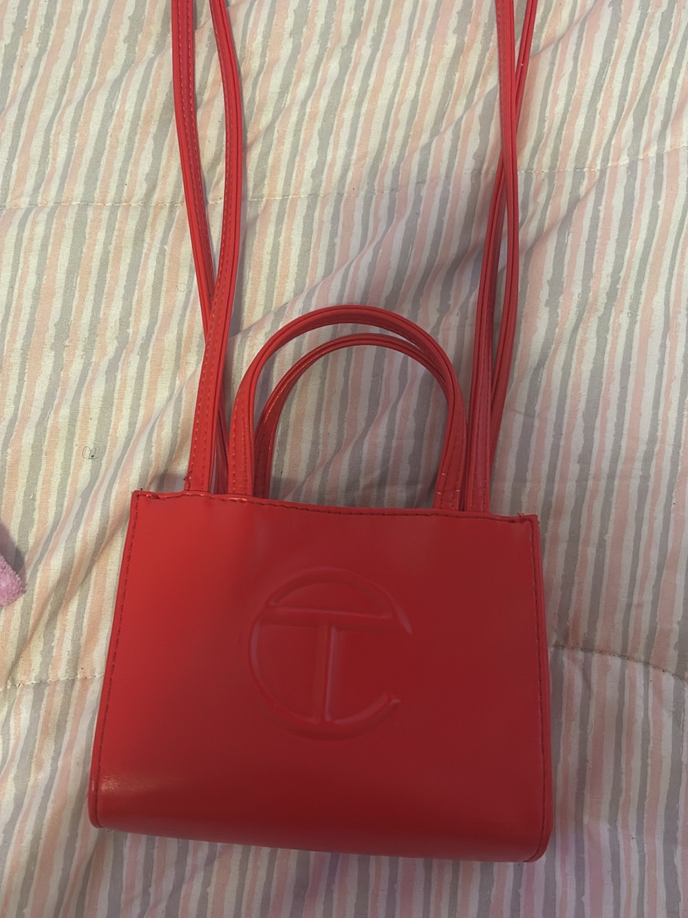 Telfar Red Mini Shopping Bag